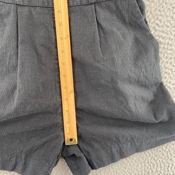 Elevenses Anthropologie Romper Womens 00 Black Cold Shoulder Flutter Sleeve Mini - Picture 11 of 14